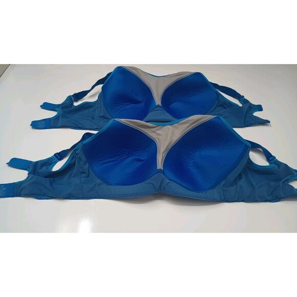 Specifixs Sports Bra 40G Blue Plus Size No Bounce Lined Lot Of 2 - Picture 4 of 7